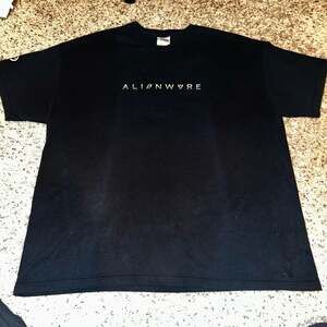 Vintage Alienware Logo Gaming PC Double Sided Black T-Shirt Adult 2XL